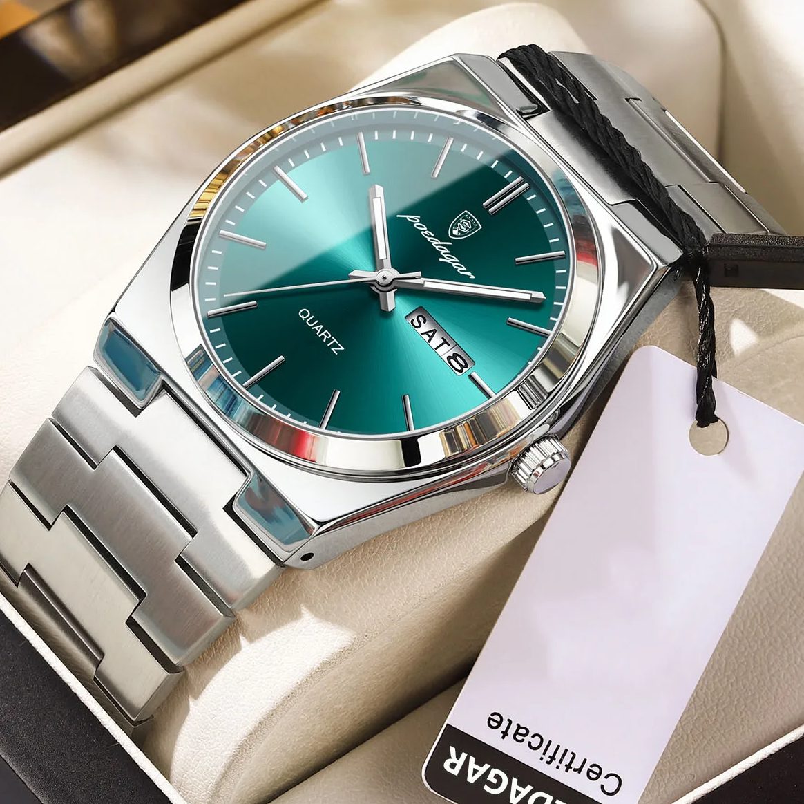 930 Top Brand Luminous Analog Quartz Watch Men's Fashion Business Calendar Wristwatch Luxury Stainless Steel Watch