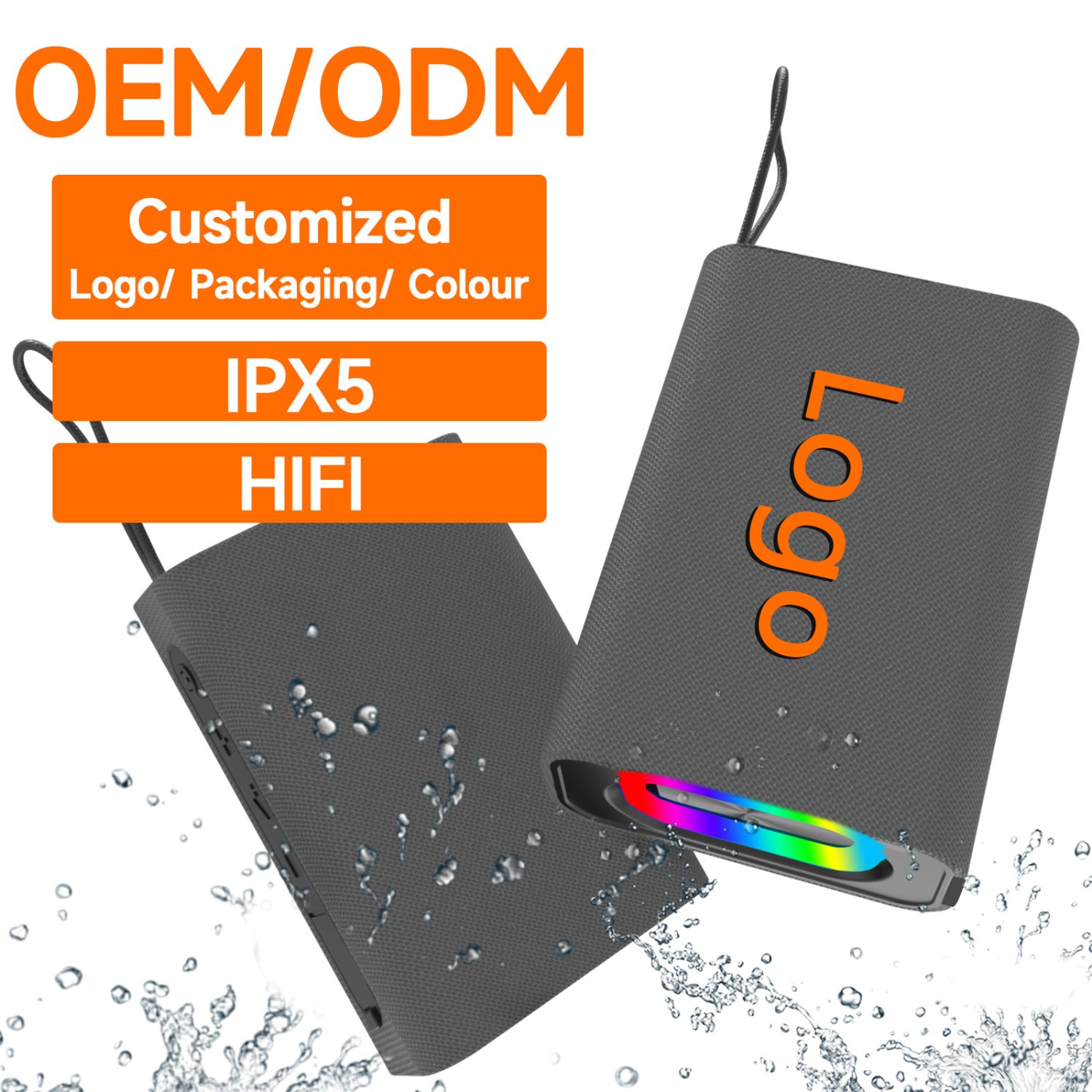 OEM ODM Mini Portable Smart Speaker Professional Audio Music Outdoor Party Waterproof Battery Powered Wireless BT Speaker