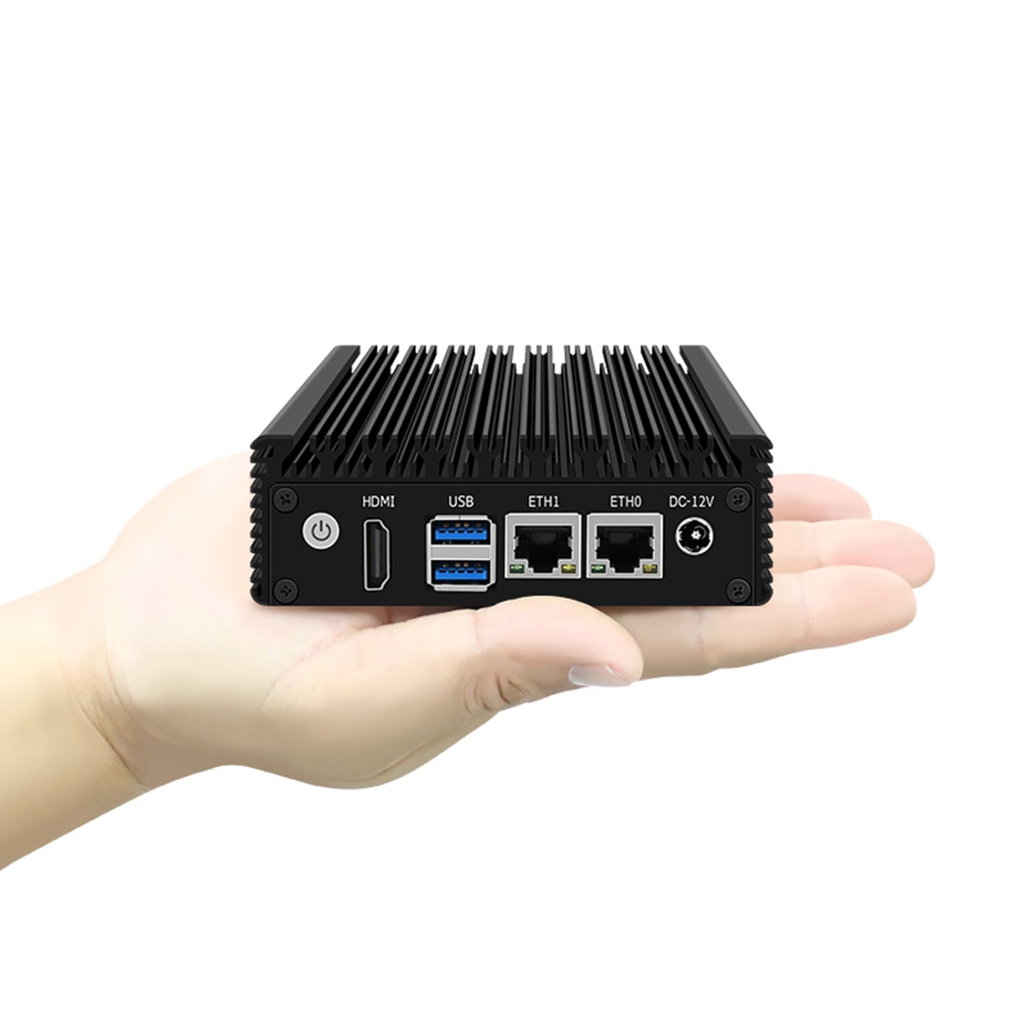 Low-cost fanless industrial mini PC with Intel Celeron N3050 N3700 J4125 dual NICs RJ45 4K dual LAN mini PC 24/7 watchdog