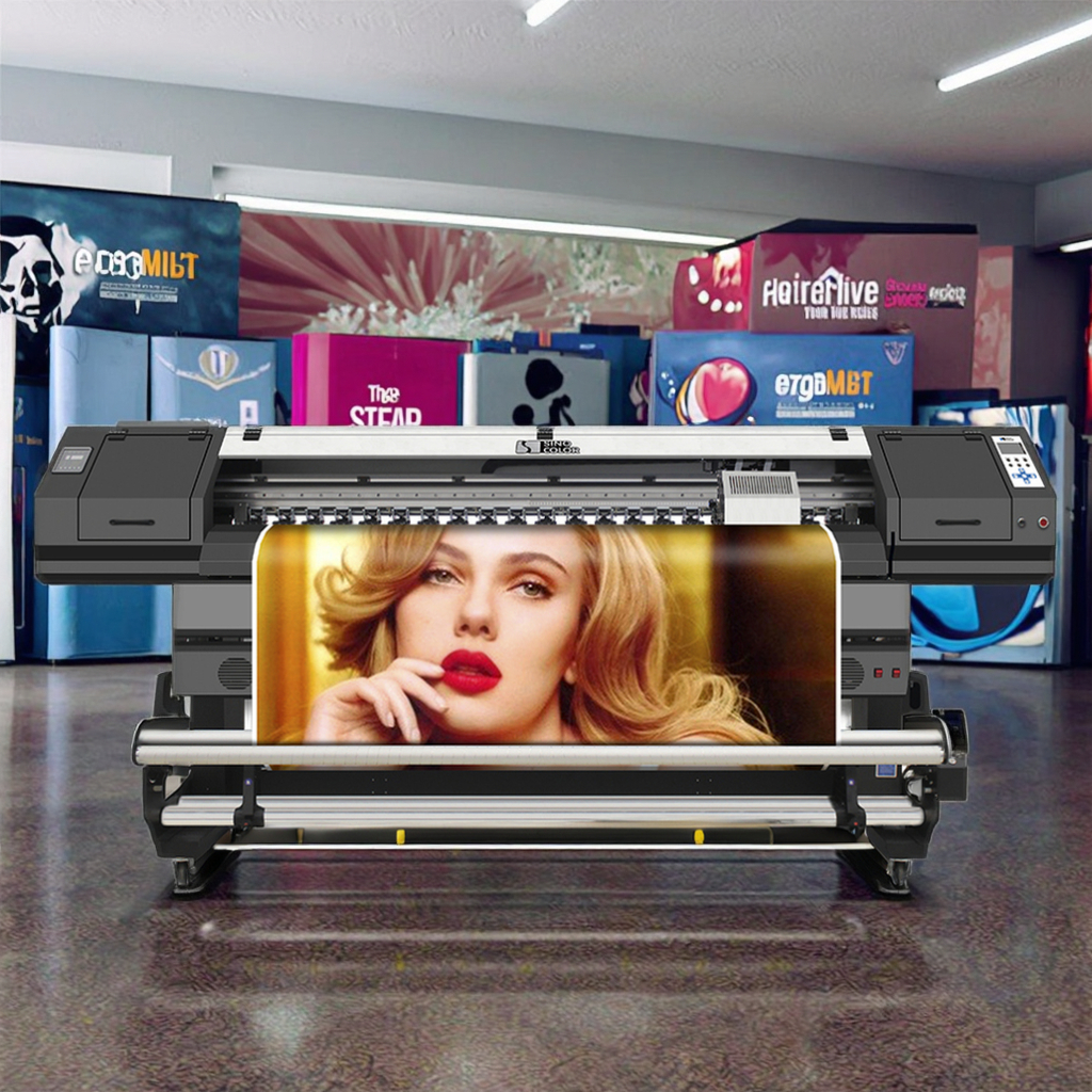 Sinocolor I3200 1.8-meter large format ecological solvent printer SJ-740C automatic flexible banner roll plotter and cutting plotter for printing