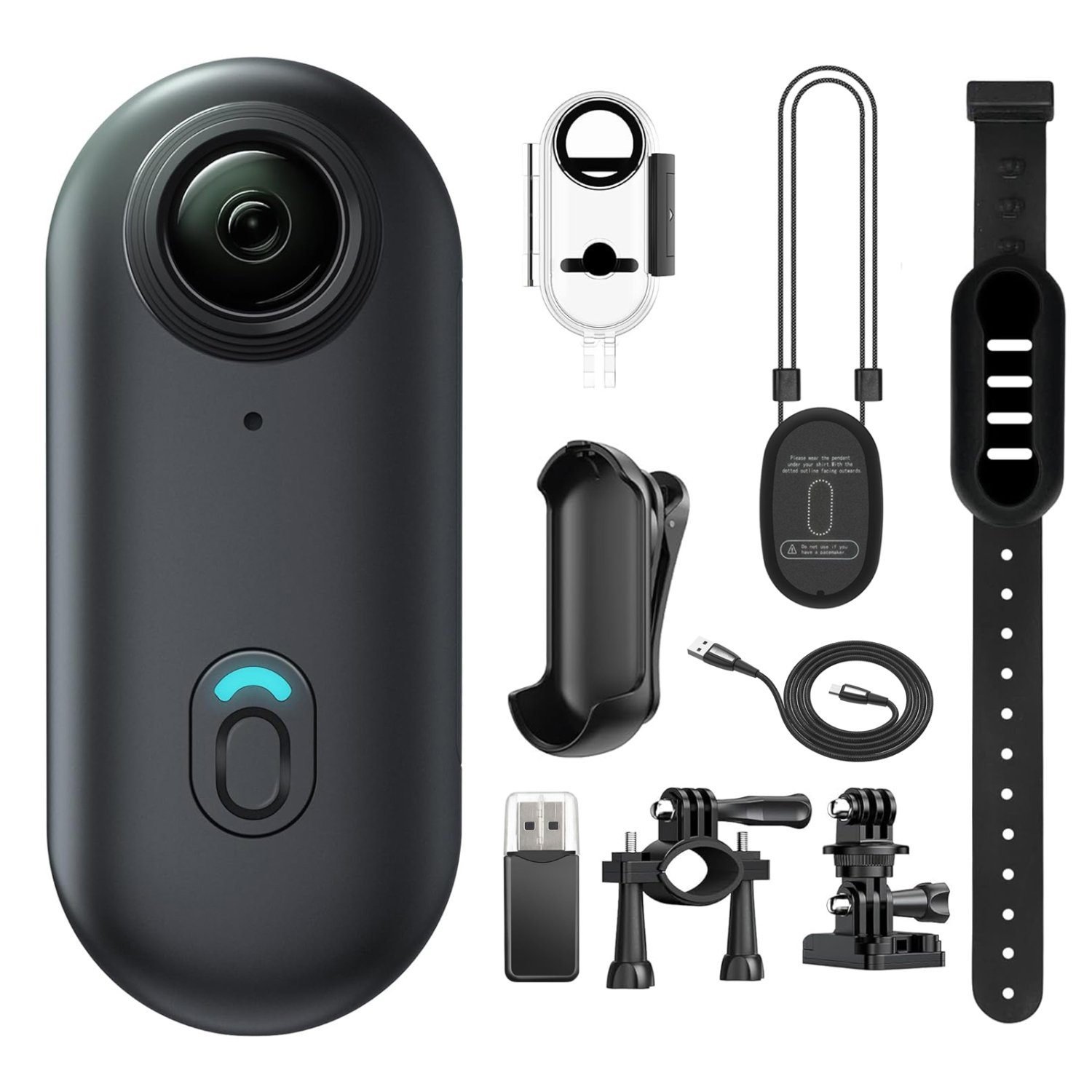 Full HD 4K mini portable POV camera, wearable sports camera, thumb sized hands-free recording portable camera, premium version