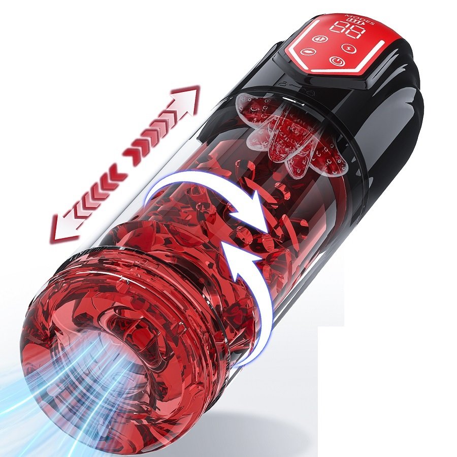 Automatic insertion and rotation male masturbator sucking and licking water SPA 6-second vacuum penis pump sex toy for men